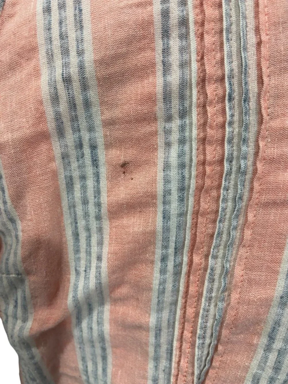 Soft Surroundings Striped Popover Blouse Orange Size XL Coastal Beach Vacation - Picture 4 of 13